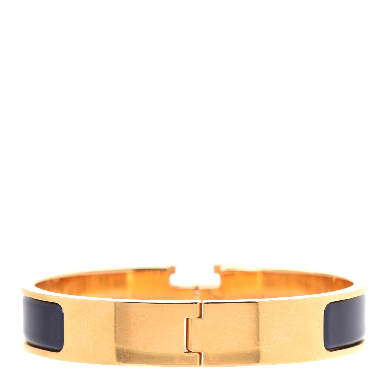 Hermes Enamel Narrow Clic Clac H Bracelet PM Indigo 3 of 6