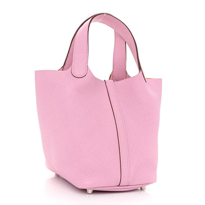 Hermes Taurillon Clemence Picotin Lock 18 PM Mauve Sylvestre 3 of 11