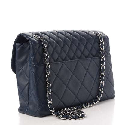 Chanel Calfskin Quilted In the Business Flap Dark Navy Blue 3 of 11