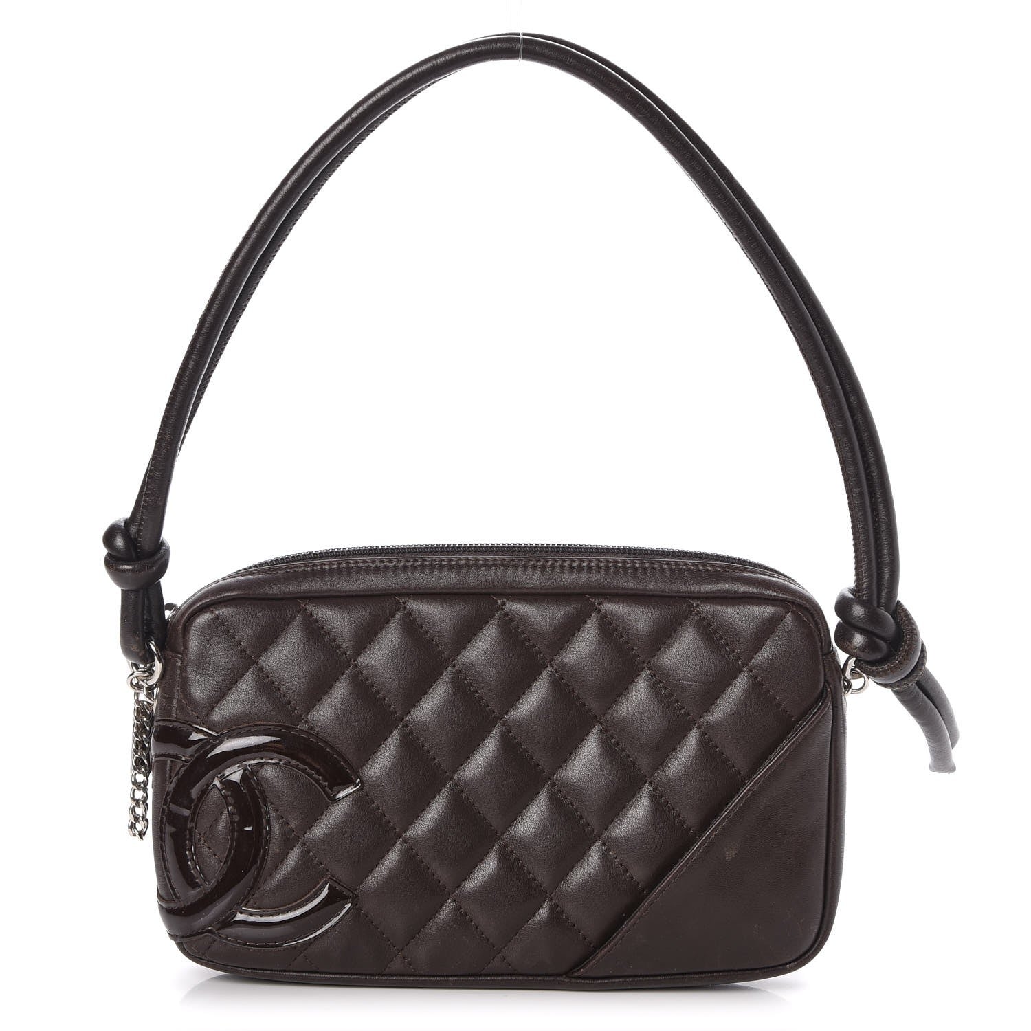 Chanel Calfskin Quilted Cambon Pochette Brown 1 of 10