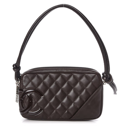 Chanel Calfskin Quilted Cambon Pochette Brown 1 of 10
