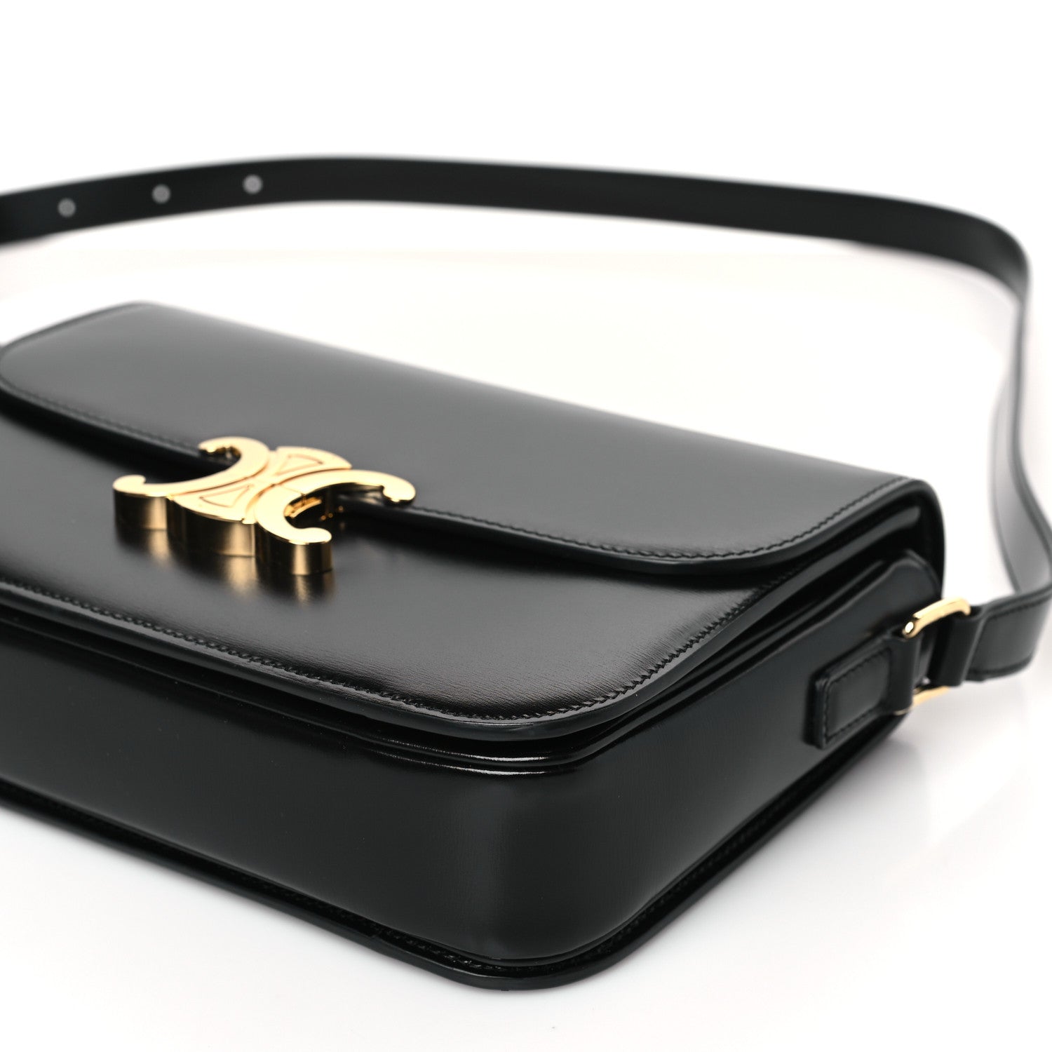 Celine Shiny Calfskin Medium Triomphe Black 8 of 8