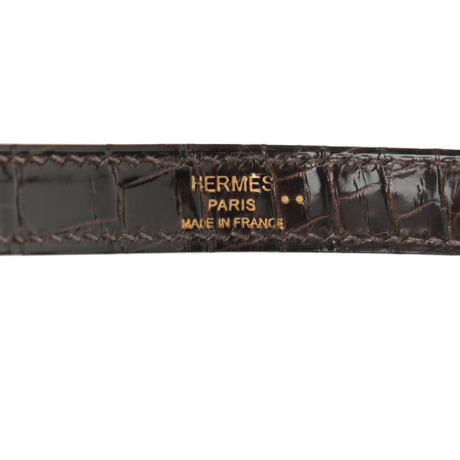 Hermes Shiny Crocodile Kelly Sellier 32 Havane 7 of 13