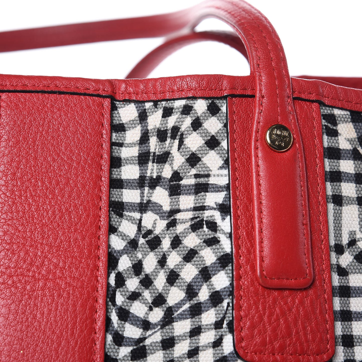 Visetos Medium Liz Reversible Shopper Tote Ruby Red