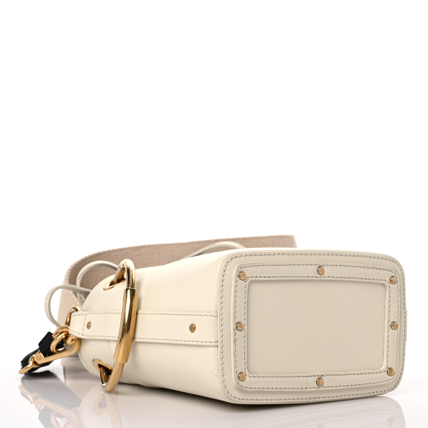 Chloe Smooth Calfskin Mini Roy Bucket Bag Natural White 4 of 18