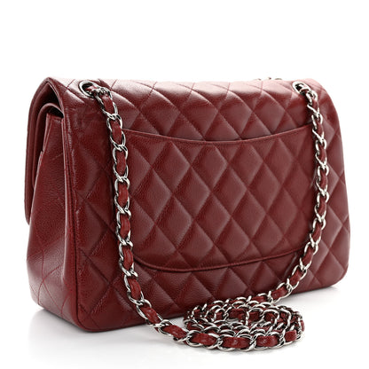 Chanel Caviar Quilted Jumbo Double Flap Burgundy 3 of 11