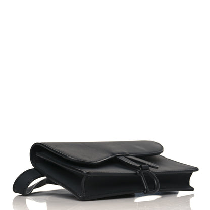 Christian Dior Ultra Matte Calfskin Saddle Belt Clutch Black 3 of 9