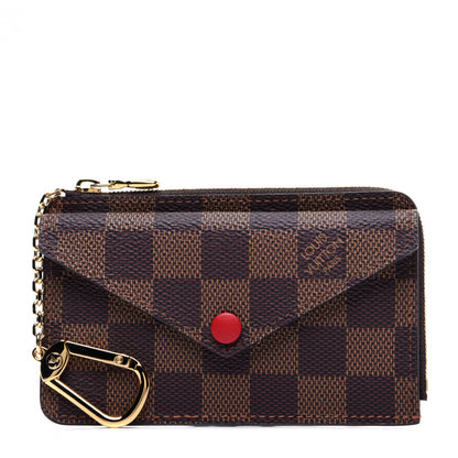 Louis Vuitton Damier Ebene Recto Verso Card Holder Red 1 of 10