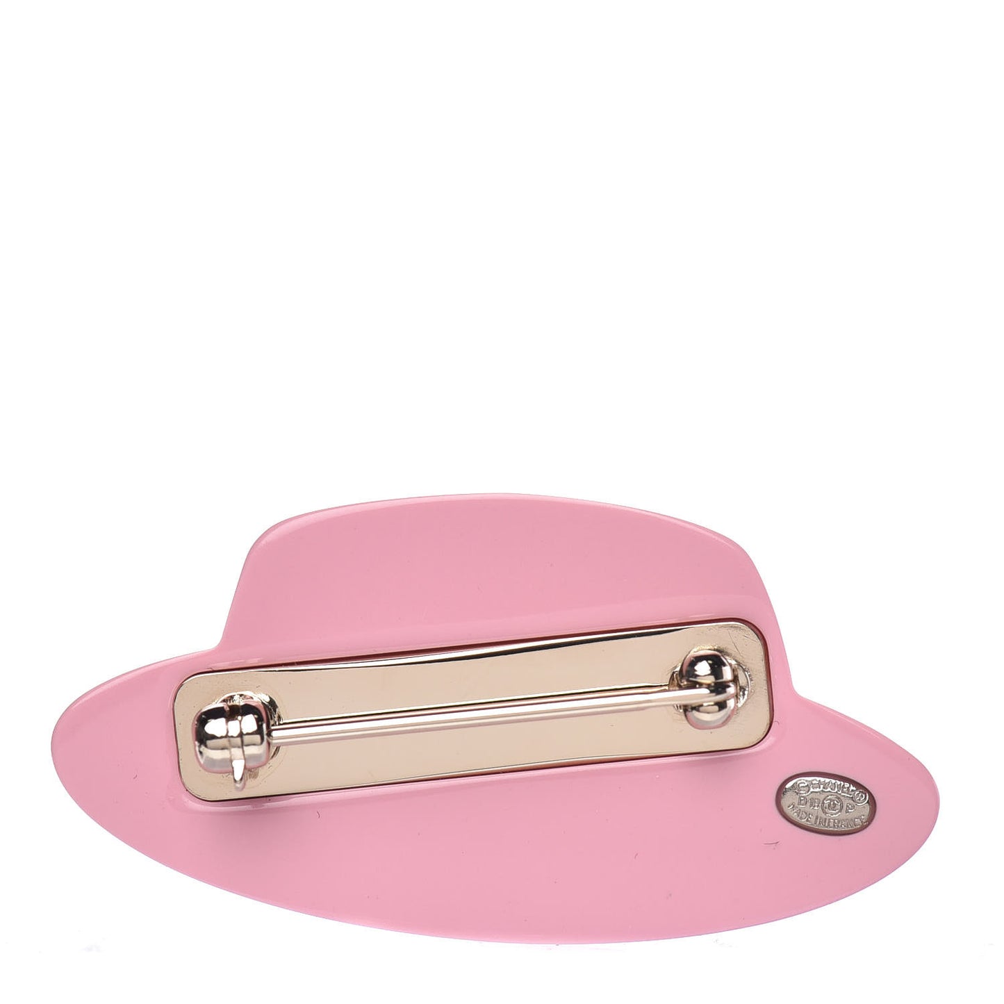 Resin Icon Manga Hat Brooch Pink White Gold