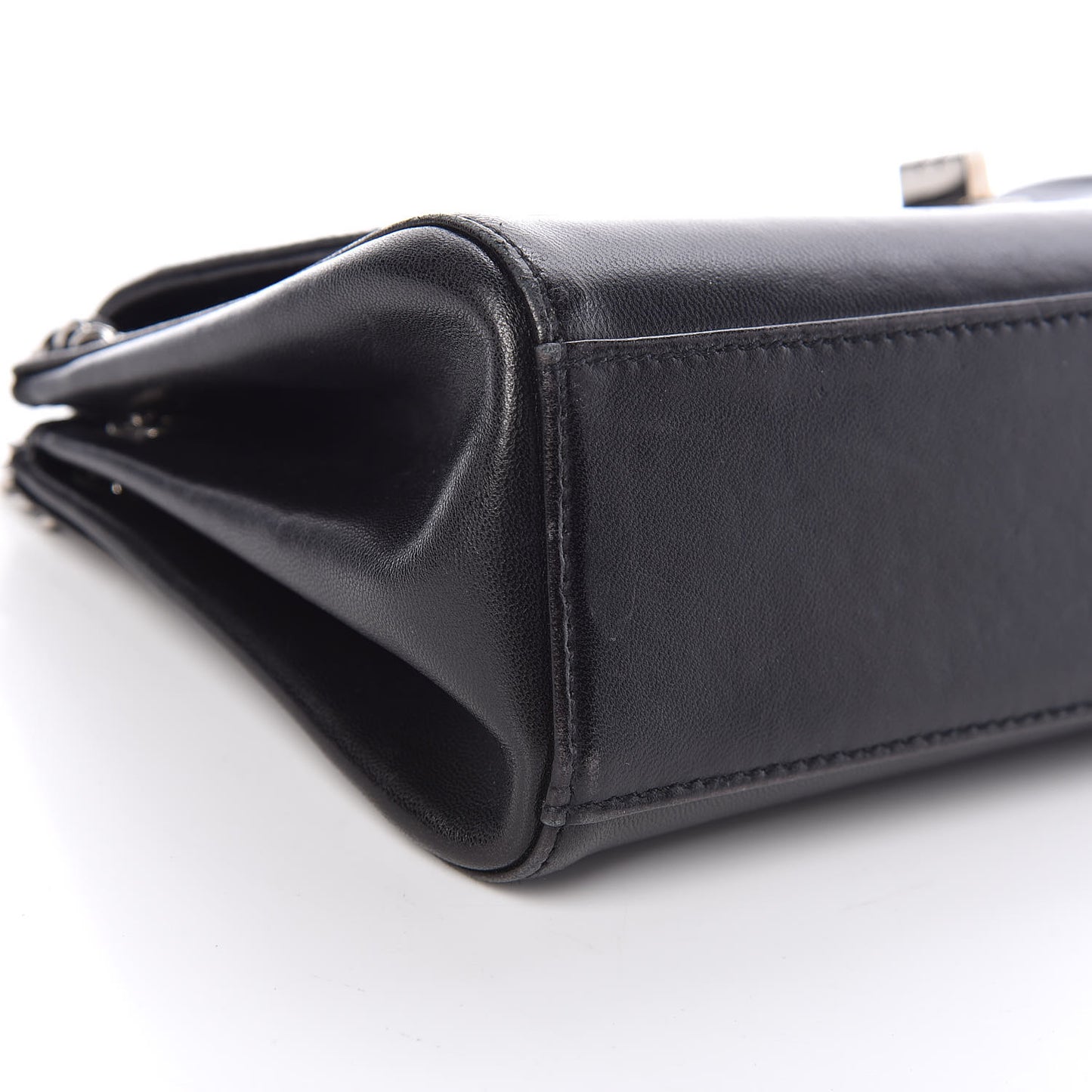 Lambskin Mademoiselle Accordion Flap Black