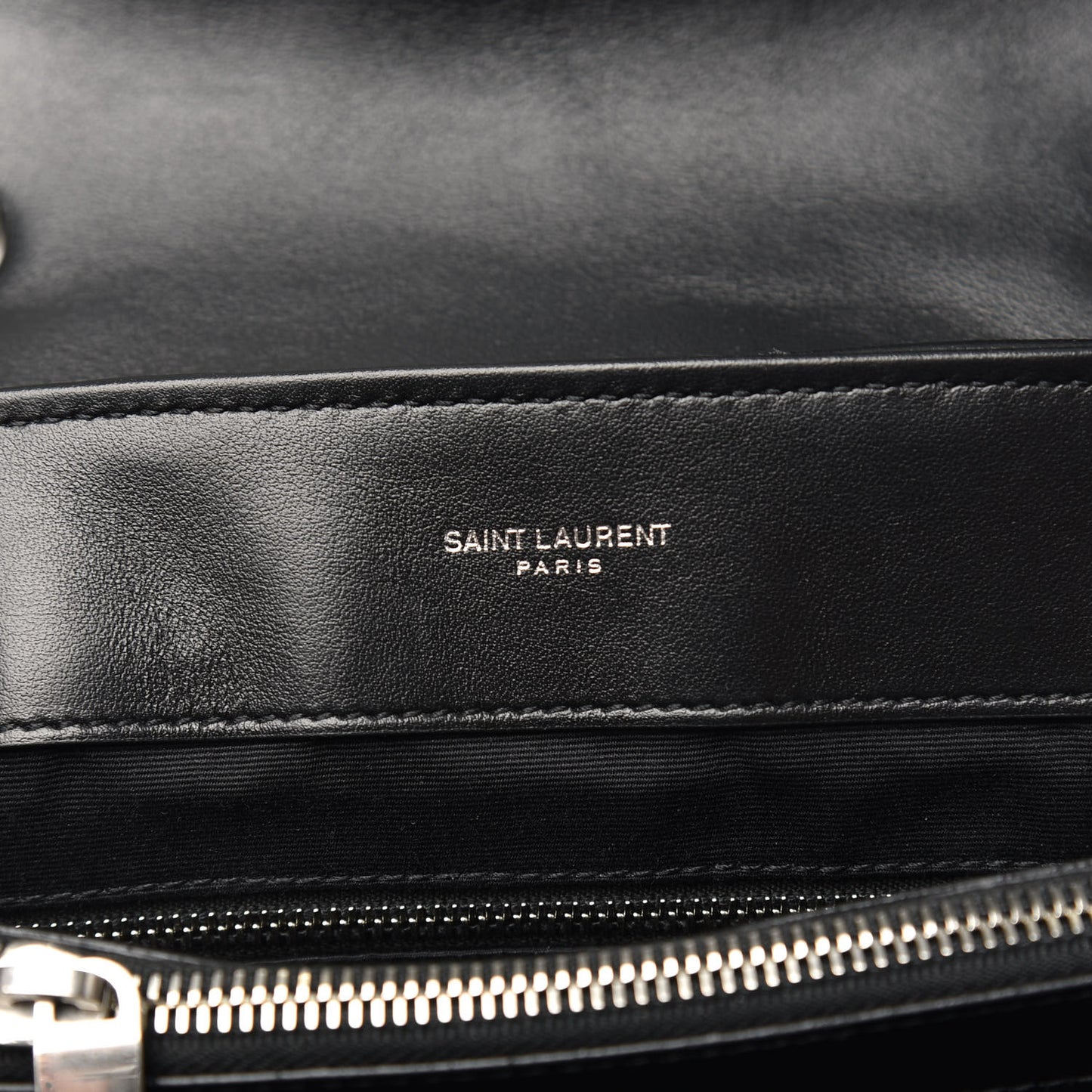 Calfskin Y Quilted Monogram Medium Loulou Chain Satchel Black