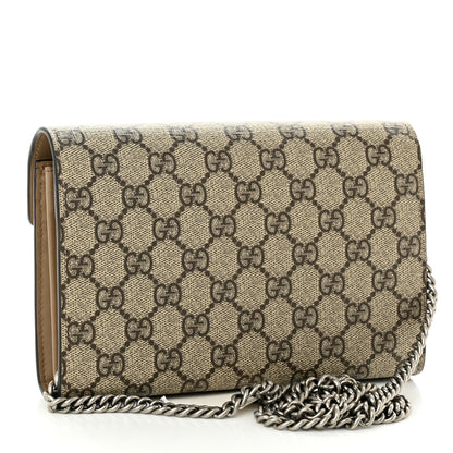 Gucci GG Supreme Monogram Mini Dionysus Chain Wallet Beige Taupe 3 of 11