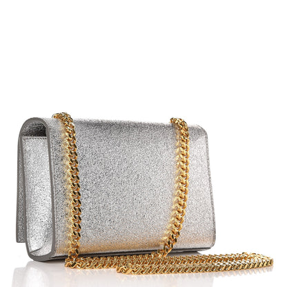 Saint Laurent Metallic Calfskin Small Classic Monogram Kate Satchel Pale Gold 3 of 6