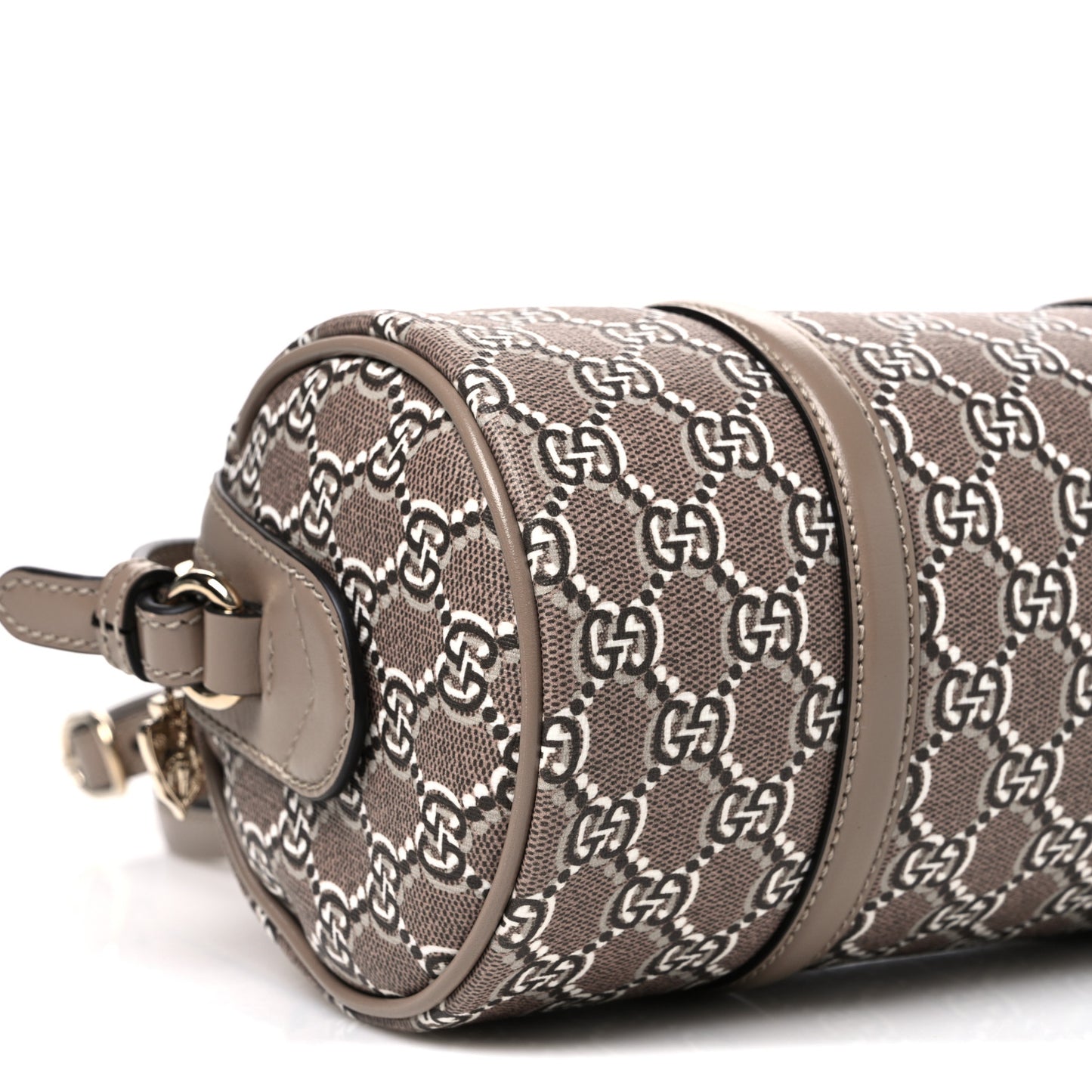 GG Shadow Monogram Ophidia Top Handle Bowler Bag Taupe