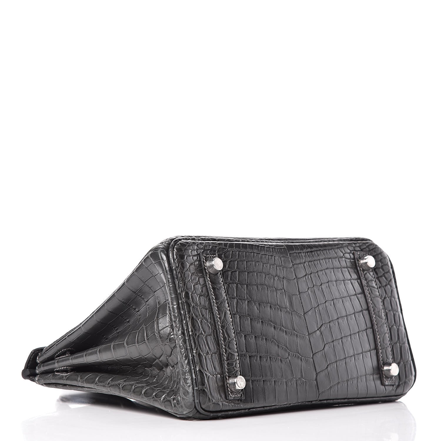 Hermes Matte Niloticus Crocodile Birkin 25 Graphite 5 of 33