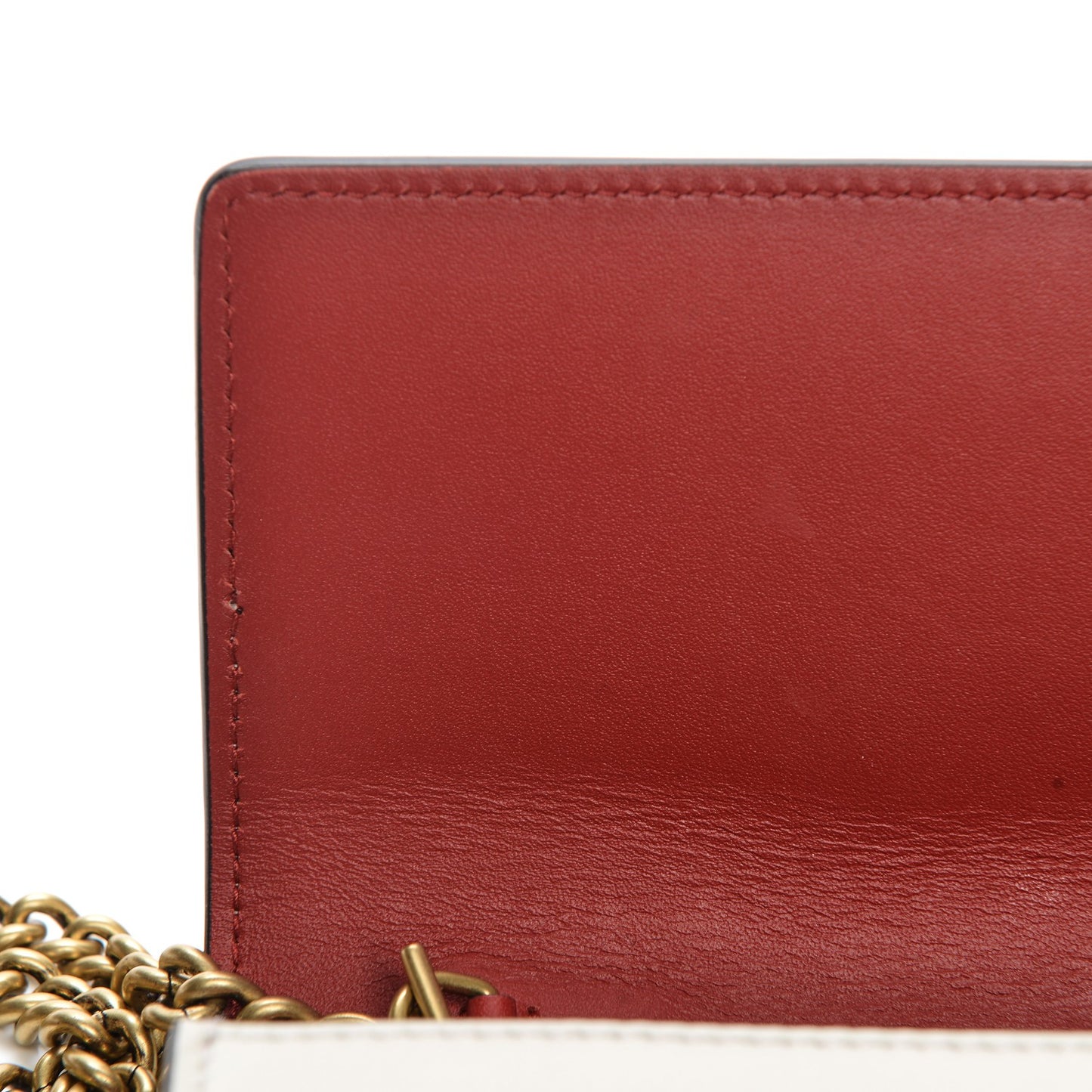 Calfskin Queen Margaret Chain Wallet Blue Agata Hibiscus Red Mystic White