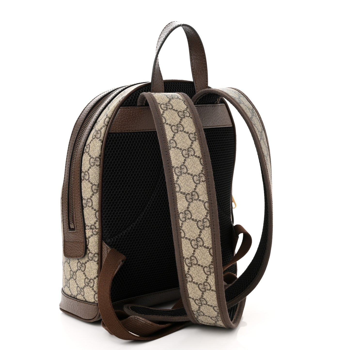 GG Supreme Monogram Calfskin Web Small Ophidia Day Backpack Beige Ebony New Acero