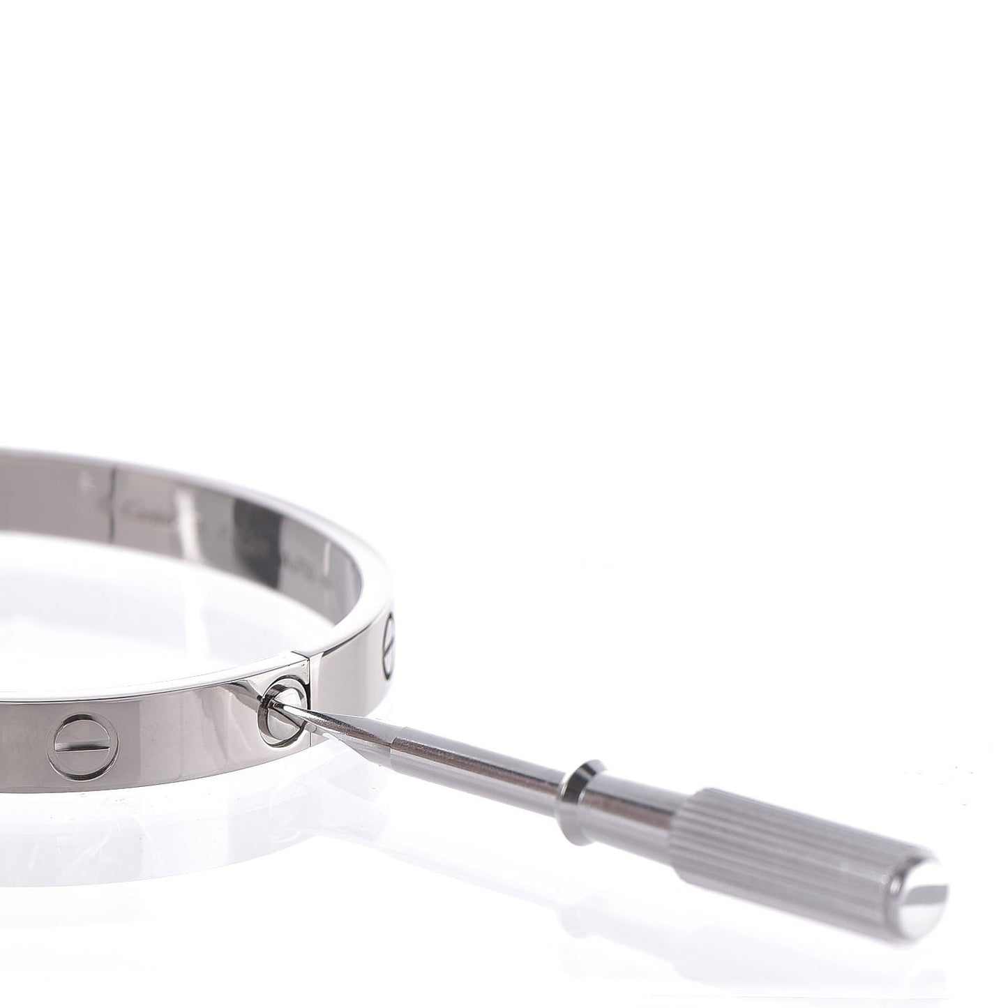 18K White Gold LOVE Bracelet 16