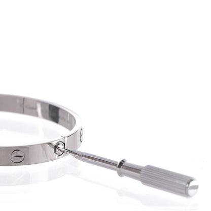 Cartier 18K White Gold LOVE Bracelet 16 4 of 7
