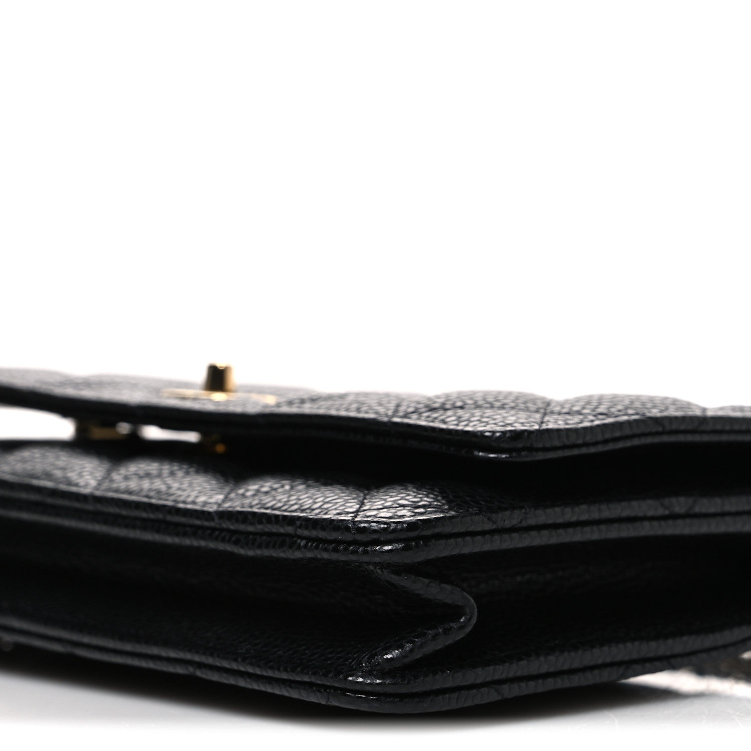 Chanel Caviar Quilted CC Turnlock Wallet On Chain WOC Black 11 of 12