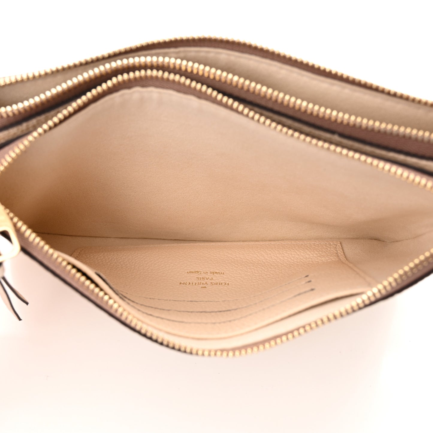 Empreinte Monogram Giant Double Zip Pochette Creme Bois de Rose