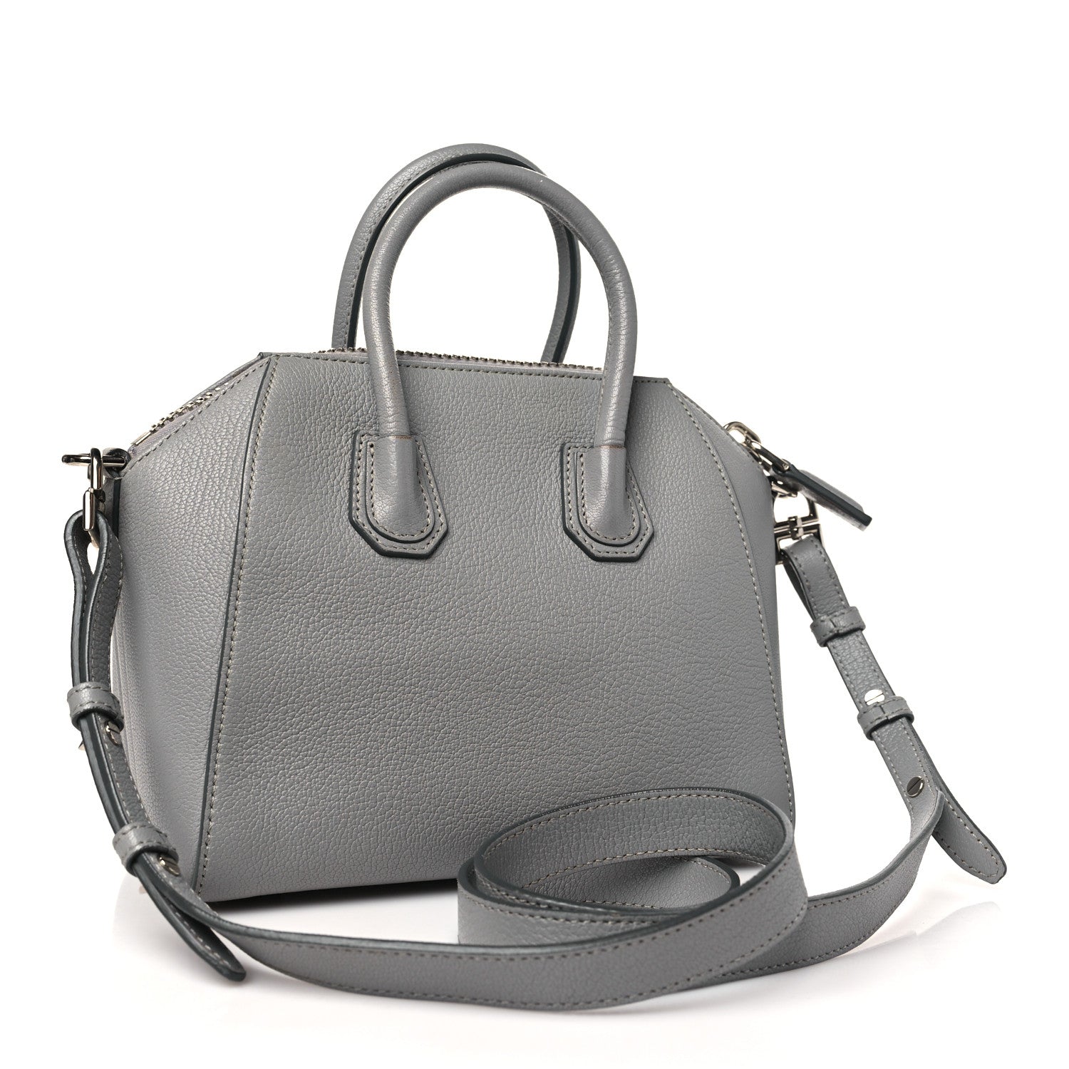 Givenchy Sugar Goatskin Mini Antigona Pearl Grey 3 of 12