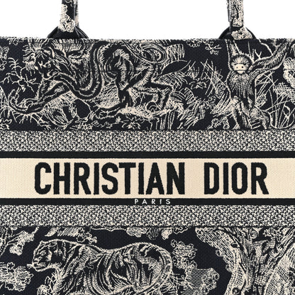 Christian Dior Canvas Embroidered Medium Toile De Jouy Reverse Book Tote Blue 8 of 10