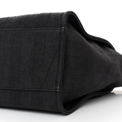 Chanel Mixed Fibers Calfskin Striped Medium Deauville Black 10 of 10