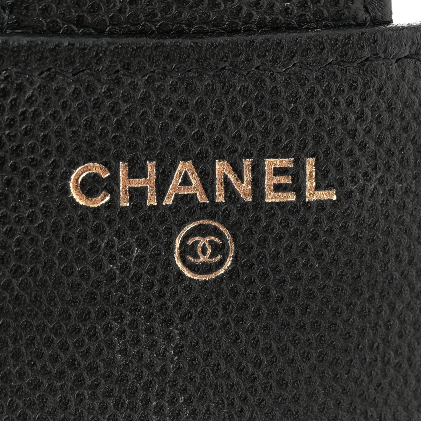 Caviar Quilted Flap Phone Holder With Chain Black