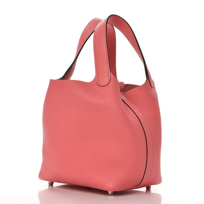 Hermes Taurillon Clemence Picotin Lock 18 PM Rose Azalee 10 of 15