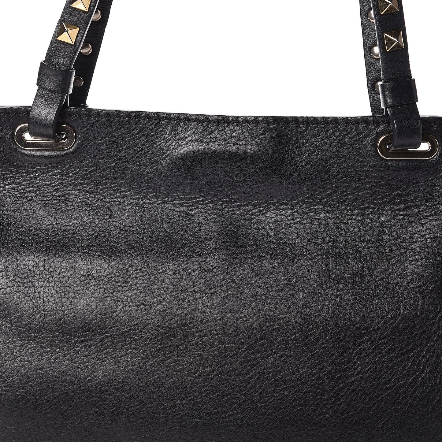 Vitello Small Rockstud Tote Black