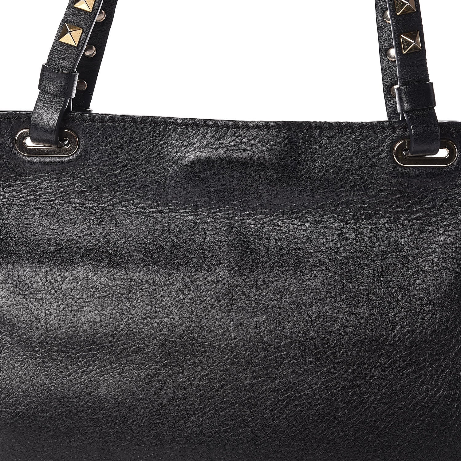 Valentino Garavani Vitello Small Rockstud Tote Black 12 of 13