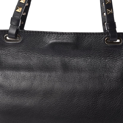 Valentino Garavani Vitello Small Rockstud Tote Black 12 of 13