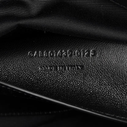 Saint Laurent Lambskin Chevron Quilted Medium Loulou Black 9 of 13