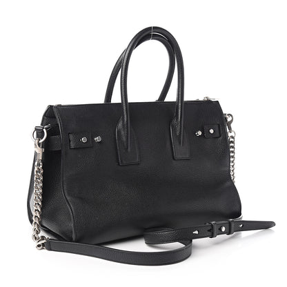 Saint Laurent Grained Calfskin Small Supple Sac De Jour Duffle Black 2 of 10
