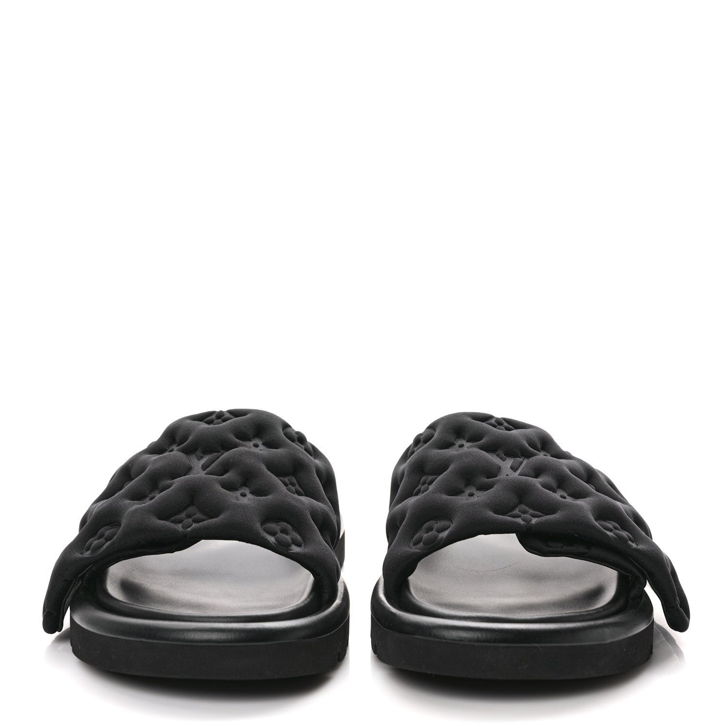 Louis Vuitton Technical Fabric Embossed Monogram Pool Pillow Comfort Mules 39 Black 2 of 10