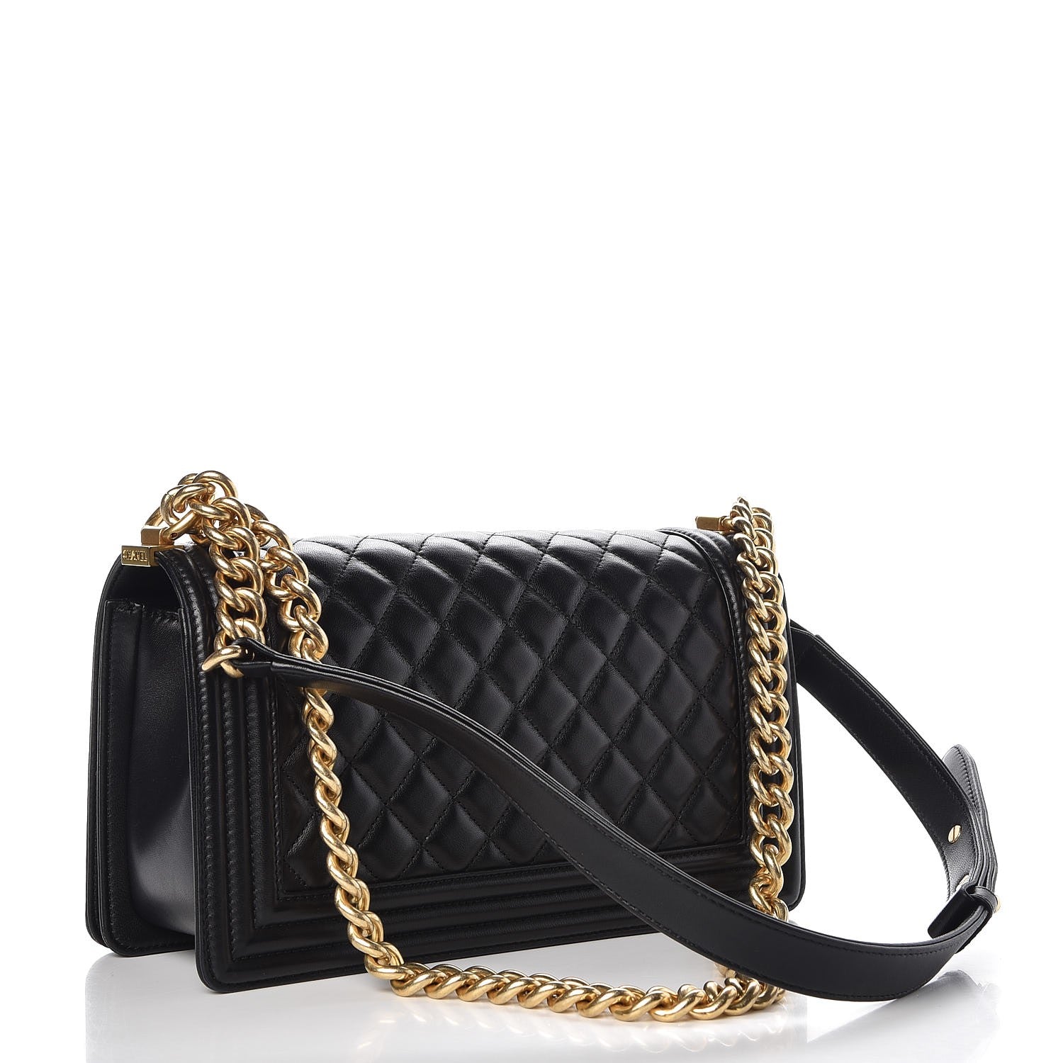 Chanel Lambskin Quilted Medium Boy Flap Black 3 of 9