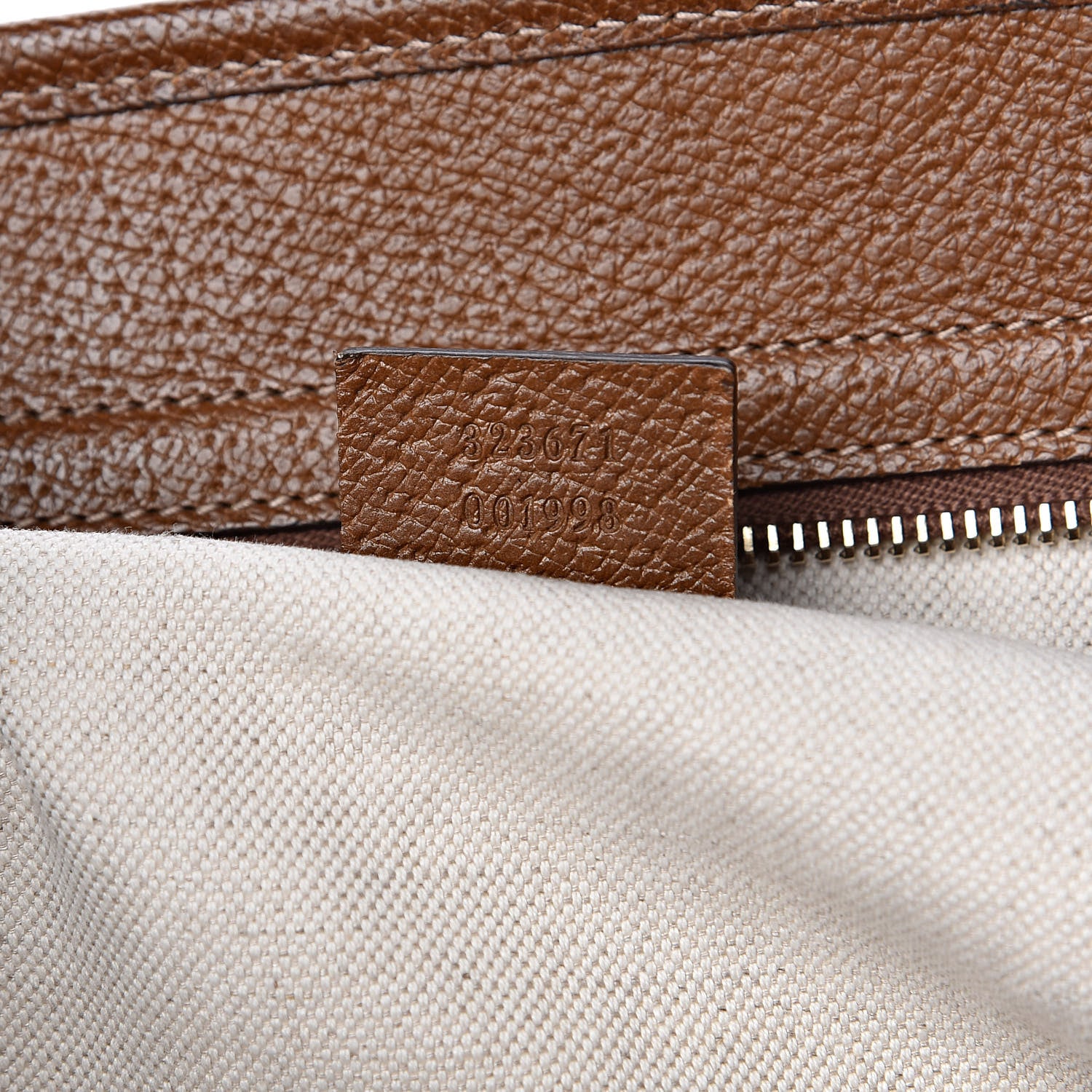 Gucci Monogram Medium Bree Zippered Tote Beige Tabacco 7 of 14
