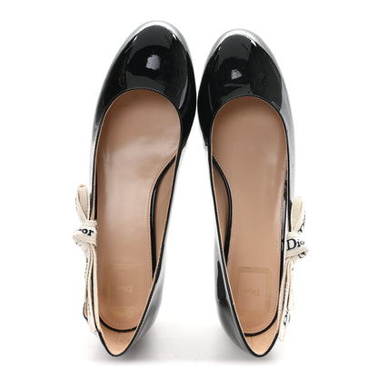 Christian Dior Patent J'Adior Ballet Flats 40 Black 2 of 9