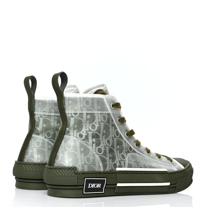 Christian Dior Technical Canvas Oblique Mens B23 High Top Sneakers 42 Olive 4 of 7