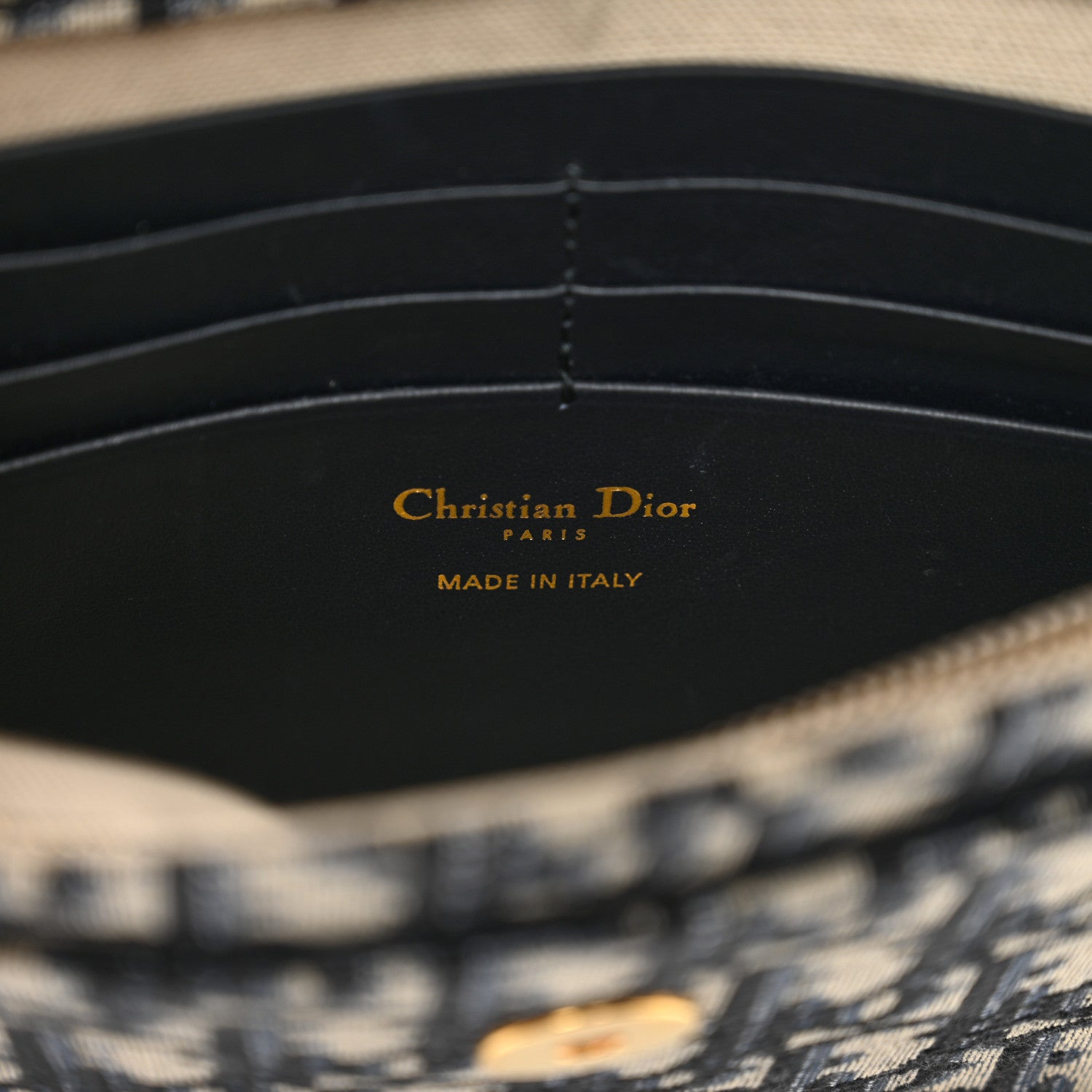 Christian Dior Oblique Saddle Chain Pouch Blue 6 of 10