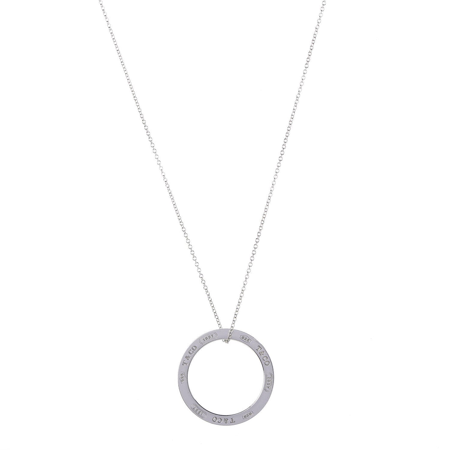 Sterling Silver 1837 Circle Pendant Necklace