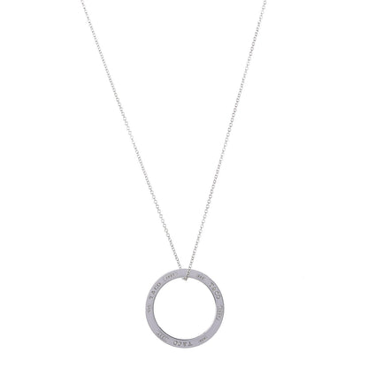 Tiffany Sterling Silver 1837 Circle Pendant Necklace 1 of 7
