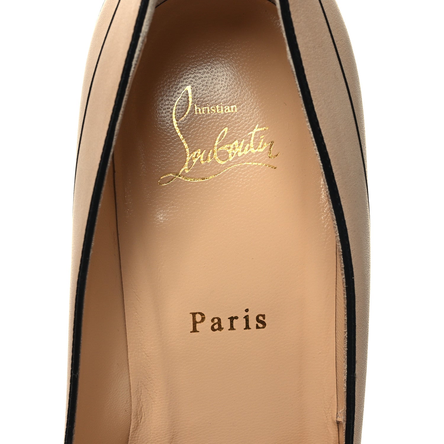 Christian Louboutin Calfskin Undessin Alta 120 Pumps 41 Nude Black 7 of 7