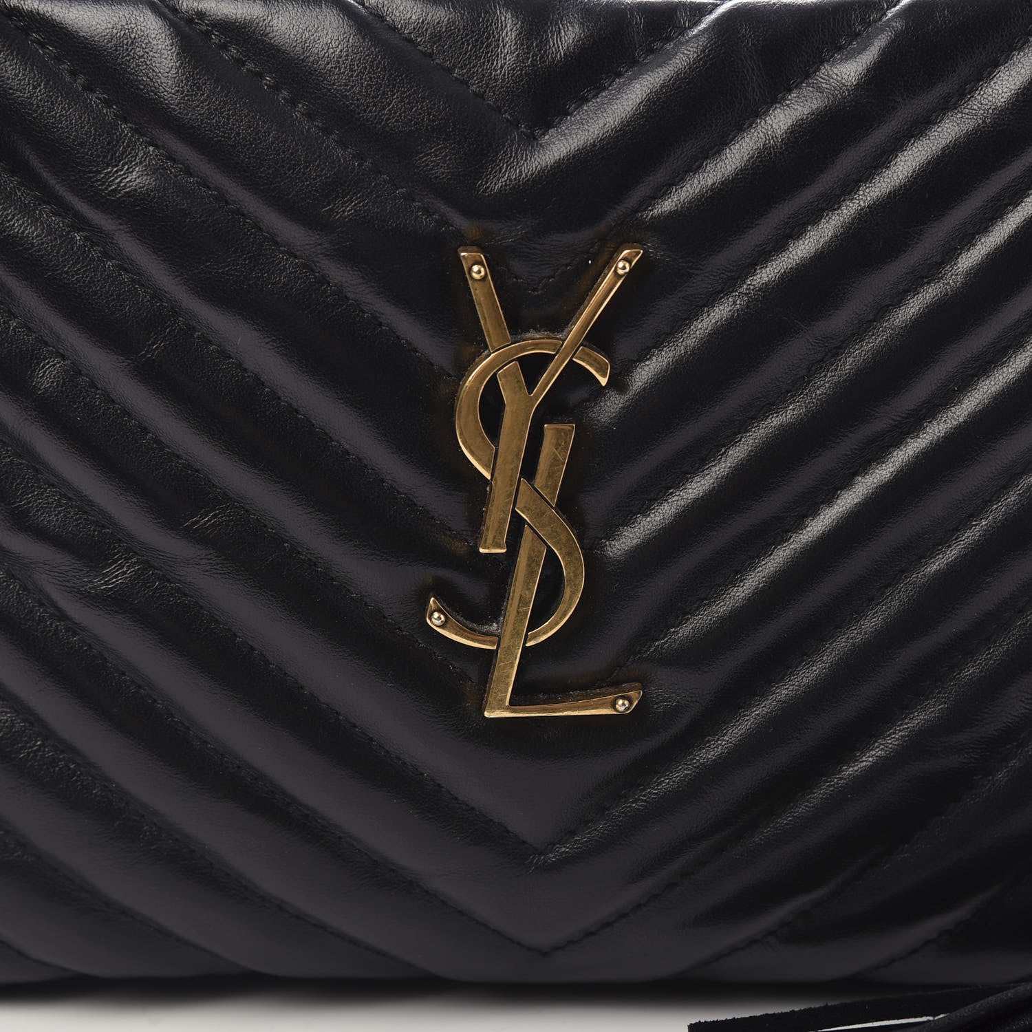 Saint Laurent Calfskin Matelasse Monogram Lou Camera Bag Black 10 of 10