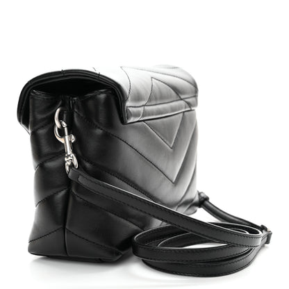 Saint Laurent Calfskin Y Quilted Monogram Toy Loulou Crossbody Bag Black 3 of 11