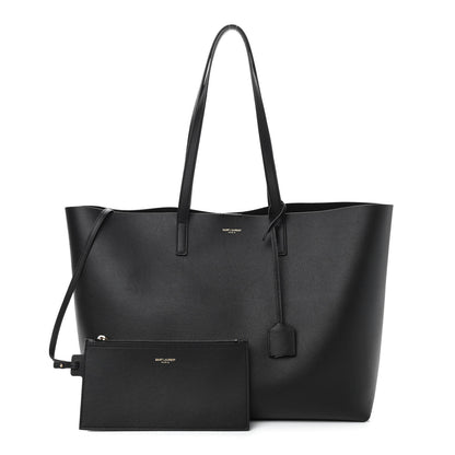 Saint Laurent Calfskin Large Shopping Tote Black 1 of 9