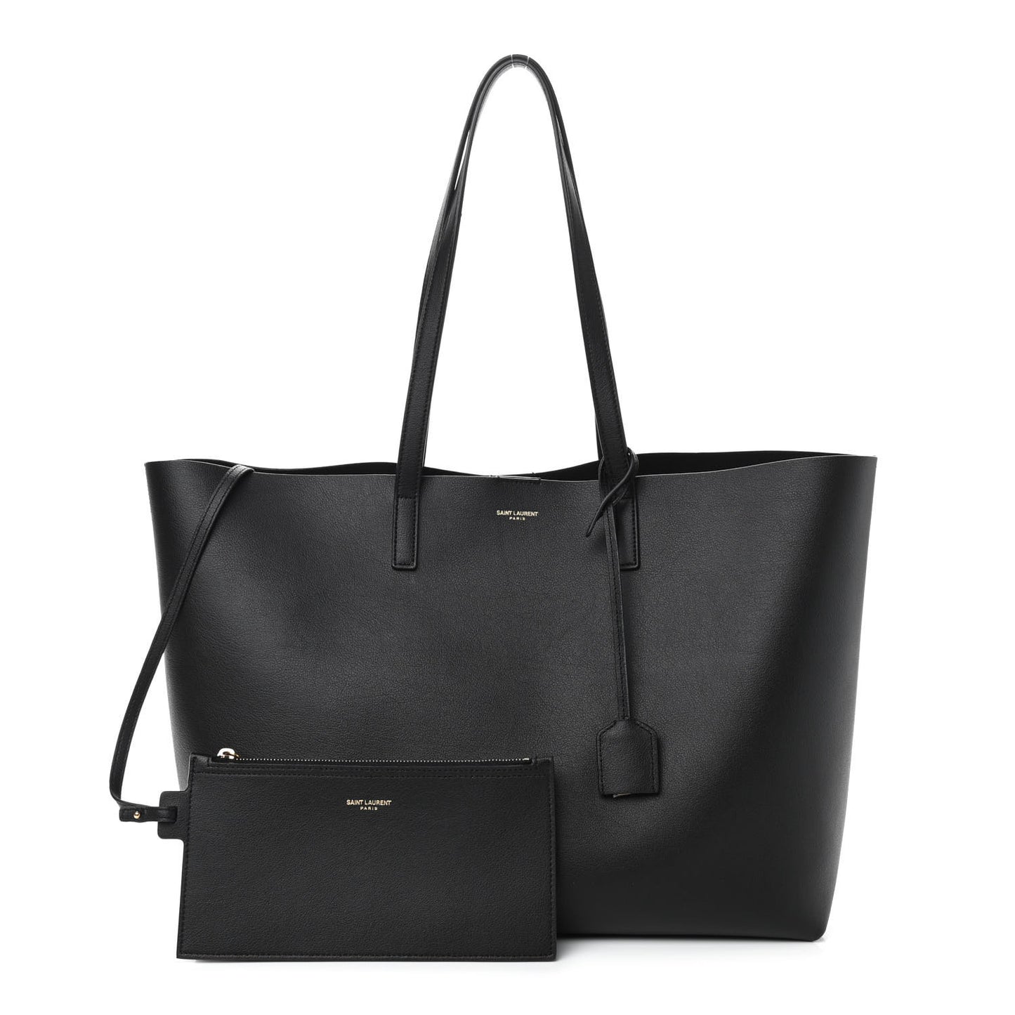 Calfskin Large Shopping Tote Black