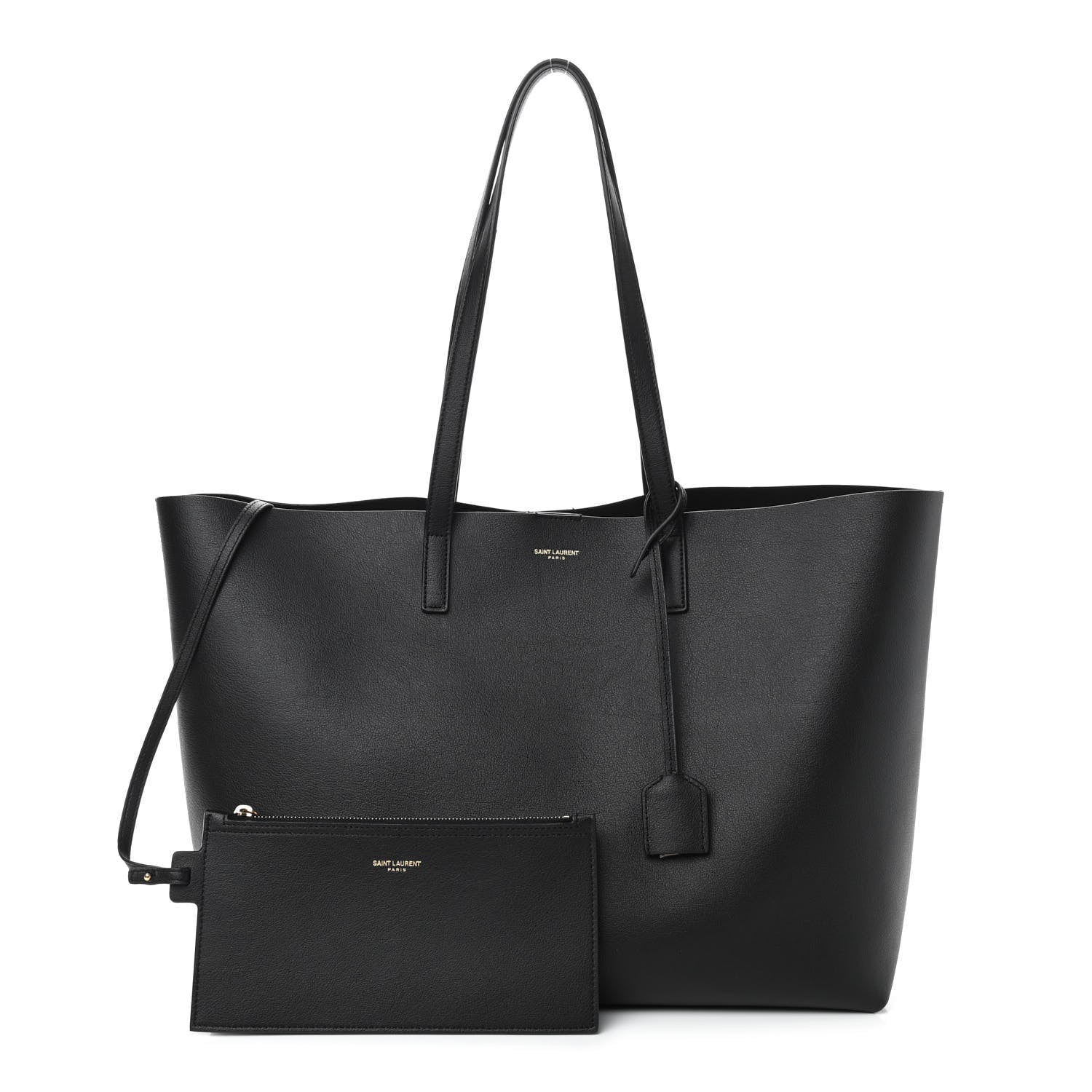 Saint Laurent Calfskin Large Shopping Tote Black 1 of 9
