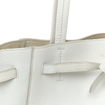 Celine Soft Grained Calfskin Small Belt Cabas Light Grey 15 of 18